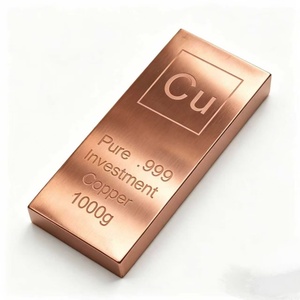 Barre de cuivre brossé de haute pureté pour collection, 1000g, anti-rayures - Product Image 2