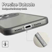 Coque de téléphone antichoc en TPU à quatre coins avec grande fenêtre C0328 pour iPhone 17 Air 18 Pro Max 16 15 14 13 12 11 Pro