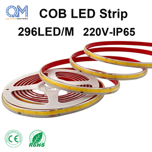 Bande lumineuse LED COB haute tension étanche 2PIN, lampe linéaire souple et flexible 230V 220V 288D avec revêtement PVC, éclairage solide IP67 pour extérieur - Product Image 1