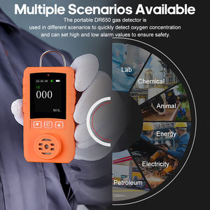 جهاز كشف الغازات القابلة للاشتعال المحمول الصناعي RTTPP DR650، كاشف تسرب الغاز الحساس للغاز الطبيعي/الميثان/غاز البترول المسال مع شاشة LCD - Product Image 4