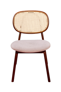 Produit tendance Ensemble salle à manger en bois avec 6 chaises en rotin et sièges rembourrés en rotin tissé - Product Image 3