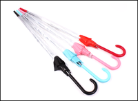 Parapluie droit transparent à ouverture automatique, en tissu PVC bleu, avec armature en métal et fibre de verre, diamètre 102 cm, cadeaux d'affaires pour adultes