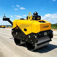 Rouleau compresseur vibrant électrique à double tambour, autoporté, pour un fonctionnement fluide, avec pièces détachées, pour le compactage de la terre, prix
