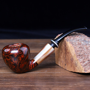 Handmade Wooden Tobacco Pipe Freehand Shape Solid Wood Smoking Accessory Zhejiang Origin Personal Gift - Product Image 1