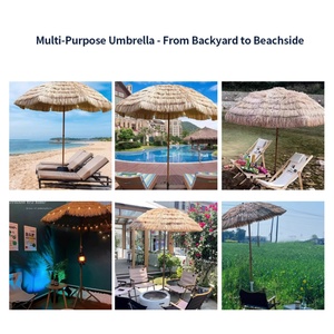 Decorative Straw Market Shade Solution <b>Umbrella</b> Heavy Duty Outdoor <b>Umbrella</b> for Gardens and Decks - Product Image 4