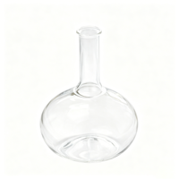 Carafe en verre transparente sans plomb à col long et bulbe rond avec bouchon en liège, bouteille en verre vide pour le stockage du vin, du whisky, de la vodka et des spiritueux