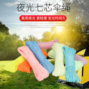 RONSUN 7-Core Glow In Dark Paracord 4mm 550Lb Outdoor Tent Guy Lines Luminous Rope For Camping - Product Image 1