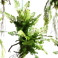 Plante artificielle géante suspendue en forme de fougère, imperméable et durable, pour décoration murale verte ou panier suspendu