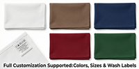 Serviettes en tissu mélangé coton et polyester de qualité supérieure, 20x20 pouces, bord ourlé, blanches, écologiques, réutilisables pour un événement de luxe ou un mariage