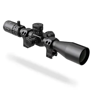 TYPHON 6-24x50SFIR FFP First Focal Plane 30mm Tube Etched Glass Illuminated Scope Sight with Zero Stop with Scope Ring