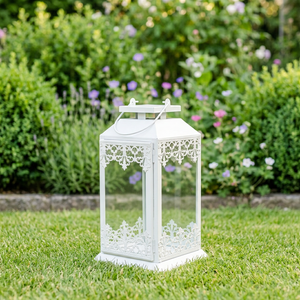 Farol de Metal Blanco de Diseño para Decoración de Hogar y Eventos de Boda, Venta al Por Mayor - Product Image 5