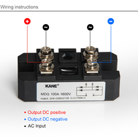 Module de redressement à diodes en pont monophasé AC/DC haute puissance FujiIn MDQ 100A 1600V pour la transformation de puissance des chargeurs DC
