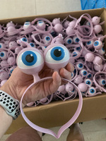 Serre-tête LED avec grands yeux lumineux en plastique, bandeaux lumineux pour décorations de fête d'Halloween et d'anniversaire