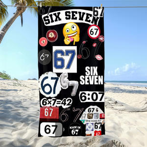 Toallas de Playa Modernas de Estilo Americano, Divertidas, con Estampado Personalizado, Absorbentes, de Secado Rápido, Libres de Arena, para Baño y Playa - Product Image 1