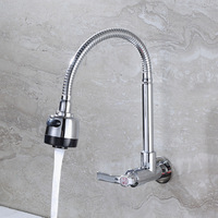Robinet mural horizontal en cuivre pour eau froide, moderne et simple, avec cartouche céramique, pour cuisine, vente en gros transfrontalière pour fabricants