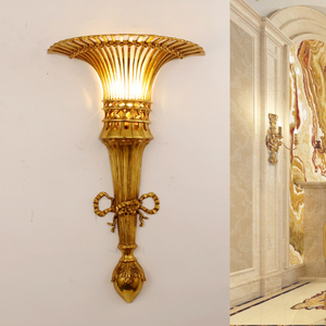 Copper <strong>Wall</strong> Lamp Decoration Hotel Corridor <strong>Candle</strong> <strong>Light</strong> Skirt Hemline Stylish Customized Background Bronze <strong>Wall</strong> <strong>Lights</strong> - Product Image 2