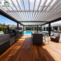 Pergola bioclimatique en aluminium Sweet Home, système de toit rétractable motorisé moderne pour l'extérieur, stores latéraux, jardinage en arrière-cour