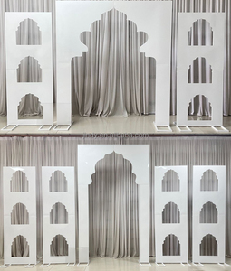 Nouvelle conception d'arche blanche pour la décoration de mariage, fournitures pour événements, décorations de scène, arche de mariage en PVC acrylique - Product Image 5