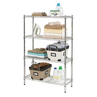 Étagère de rangement en fil métallique chromé, flexible, réglable et modulable, support utilitaire polyvalent