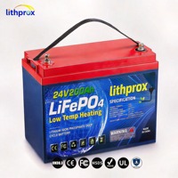 Batterie marine LiFePO4 à décharge profonde 24V 200AH 5KW Grade A, efficace, plus de 6000 cycles, prise RS485 Anderson, CE RoHS IP67, service OEM ODM