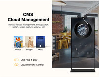 Écran publicitaire numérique d'intérieur 4K haute luminosité de 32 à 86 pouces avec Android et CMS intégré pour centre commercial