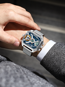 Reloj POEDAGAR de Lujo para Hombre, con Fecha, Semana, Luminoso, LED, Correa de Malla de Acero, Doble Hora, Reloj de Cuarzo de Moda para Hombre - Product Image 6