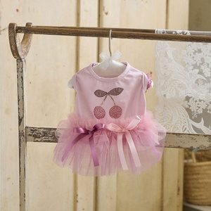 Vestido Tutú con Estampado de Cerezas para Mascotas, Falda de Tul Suave, Adorable <span class=keywords><strong>Disfraz</strong></span> de Fruta para Cachorros y Gatitos, Vestido para Fiestas y Cumpleaños - Product Image 4