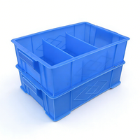Boîte de manutention empilable en plastique HDPP, avec logo personnalisable, format européen, étanche et écologique, pour la logistique.