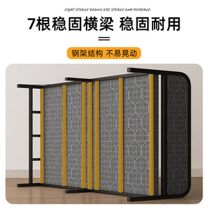 <b>Folding</b> Metal <b>Bed</b> <b>Single</b> Size Box Spring Frame Minimalist Design Foldable For Home Rental Use Adult Children Elderly - Product Image 4