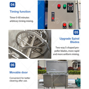 Mélangeur à ruban humide à double arbre OCEAN Small Charcoal 2000L pour engrais - Product Image 4