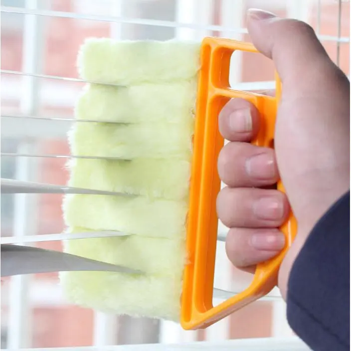 Làm Sạch Nhà Microfiber Cửa Sổ Làm Sạch Bàn Chải Điều Hòa Không Khí Duster Cleaner Với Vải Lưỡi Mù Venetian Có Thể Giặt Được