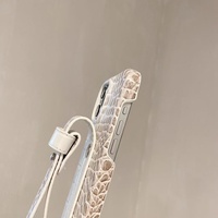 Top Vente en gros pour Iphone Couverture de téléphone portable Crocodile avec sangle Étui de téléphone en cuir artificiel