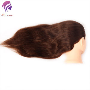 Cabeza de entrenamiento de maniquí para enseñanza escolar de peluquería con pinza, maniquí de cabeza de cabello humano 100 Real - Product Image 2