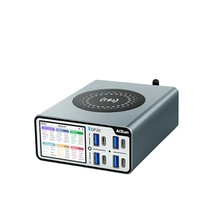 เครื่องชาร์จเร็วอัจฉริยะแบบตั้งโต๊ะ JC AIXUNX DP20 110-220V 200W สูงสุด 15W รองรับการชาร์จไร้สายสำหรับโทรศัพท์มือถือ รองรับ PD QC FCP และ <span class=keywords><strong>SCP</strong></span> - Product Image 1
