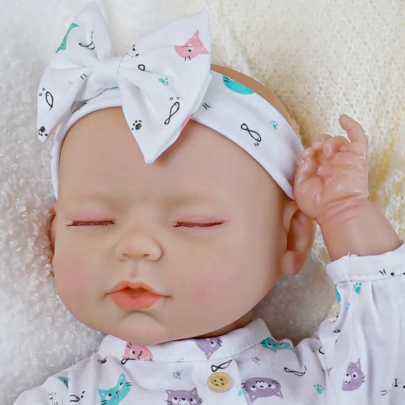 Popular 43CM Newborn Dolls Toy Highly Realistic Lifelike Baby Reborn Dolls for Kid Birthday Christmas Gifts