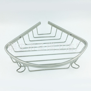 Panier d'angle triangulaire en acier inoxydable Saint Ruijia pour salle de bain, simple couche avec crochet - Product Image 2