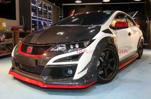 ชิ้นส่วนรถยนต์สำหรับ Honda 15-17 Civic Type R FK2 TM ชนิดกันชนหน้าแบบคาร์บอนไฟเบอร์ - Product Image 2