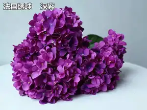 YIWAN toptan ipek yapay 480 kafaları ortanca çiçekler düğün şekil ortanca kök dükkanı çiçek yüksek kalite