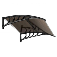 Auvent PC portable facile à installer, Protection UV canopée en polypolycarbonate, couverture de Patio en aluminium, auvent de porte