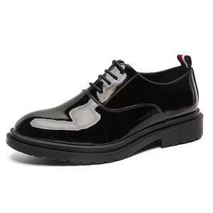 Zapatos Oxford Formales de Cuero para Hombre, Hechos a Mano con Tres Costuras Goodyear, de Alta Calidad y Lujo, Estilo Casual de Negocios, Color Verde Perenne - Product Image 6