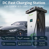 Chargeur de voiture électrique OEM ODM 120/320 kW pour CCS1 CCS2, chargeur double pistolet pour voitures électriques, station de charge rapide CC