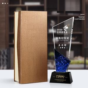 جائزة مخصصة للنجوم الكريستال والزجاج جوائز الموظفين السنوية تقدير الأعمال الهدايا التذكارية لوحة - Product Image 5