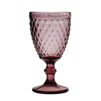 Gobelet en verre à pied violet-bleu sophistiqué pour anniversaire, fête, cadeau, décoration, gobelet décoratif en diamant, vaisselle de bar élégante