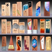 Trophées en cristal transparent K9 en gros, personnalisables avec logo gravé au laser 3D, coffret cadeau, cadeau d'affaires