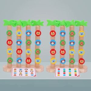 Custom Sensory Toy Animal Matching Board Family Game Wooden Block Set for Boys Girls - Product Image 3