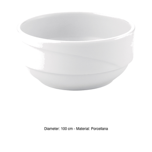 Bol empilable X-Tanbul Ø 10 cm en porcelaine blanche Gural - Product Image 3