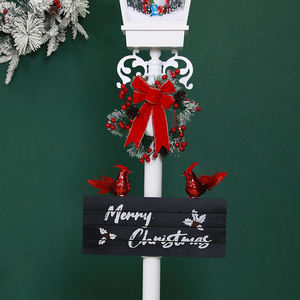 Lámpara brillante para decoración navideña, poste de luz con corona y Cardinal de <span class=keywords><strong>Navidad</strong></span> - Product Image 5