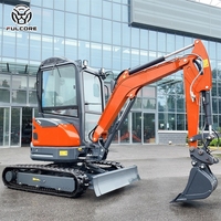 Mini-excavatrice hydraulique FULCORE de haute qualité, neuve, prix compétitif, micro-excavatrice sur chenilles diesel avec godet