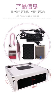 108W Electric <b>Nail</b> Drill Machine 30000 RPM <b>Nail</b> Dust Vacuum Cleaner LED Lighting 54 LED UV Lamp - Product Image 6