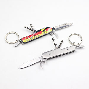 Fabricage Custom Logo 5 In 1 Roestvrijstalen Mini Sleutelhanger Souvenir Multi Functioneel Survival Zakmes - Product Image 5